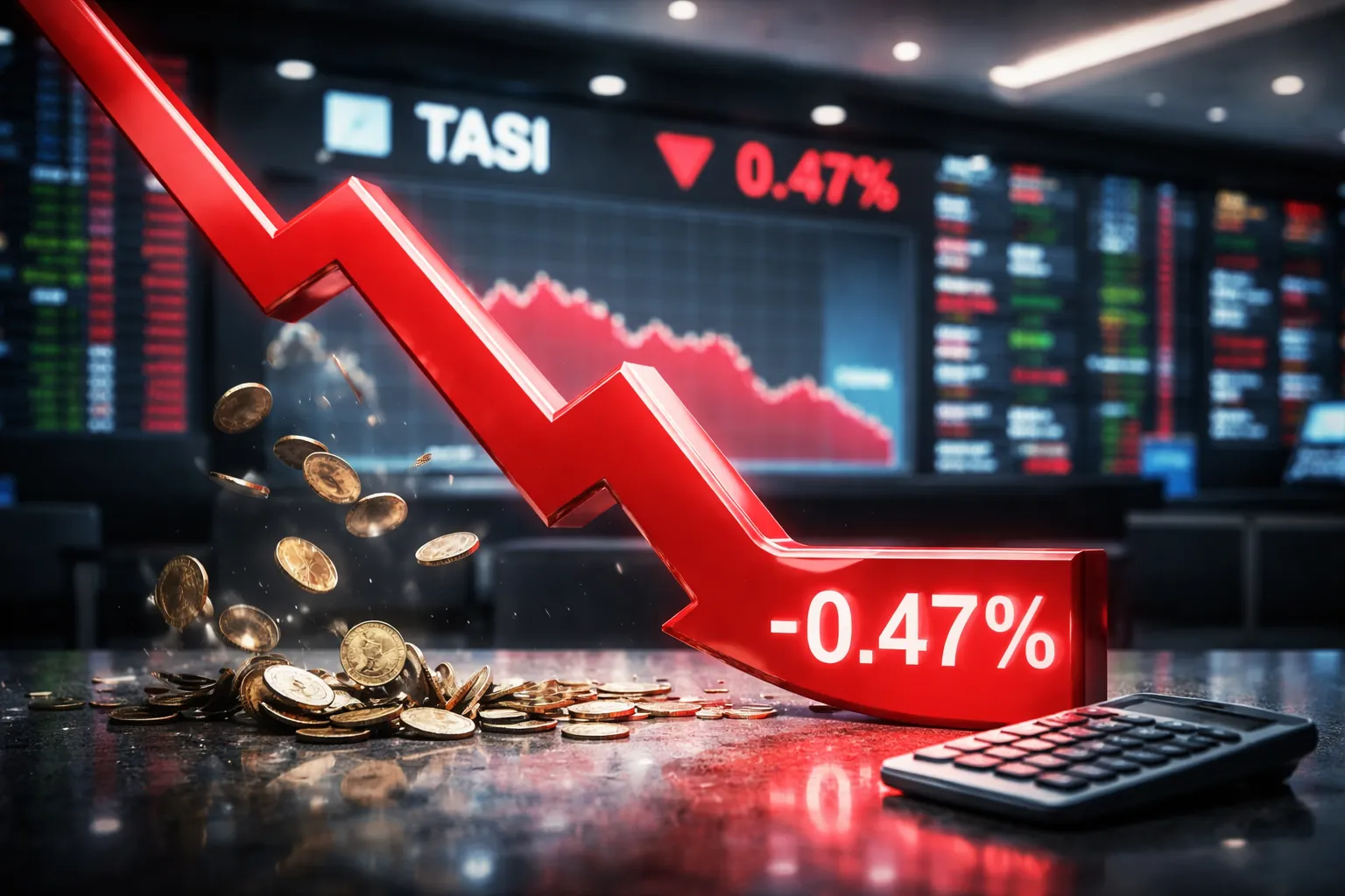 مؤشر "تاسي" يبدأ تعاملات الخميس بتراجع 0.47% وسط ضغوط من القطاعات الكبرى